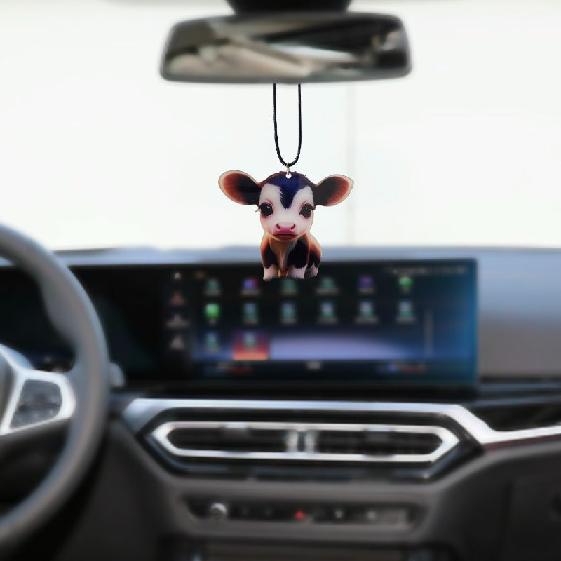 Wholesale Cartoon Highland Cattle Decorative Acrylic Flat Pendant